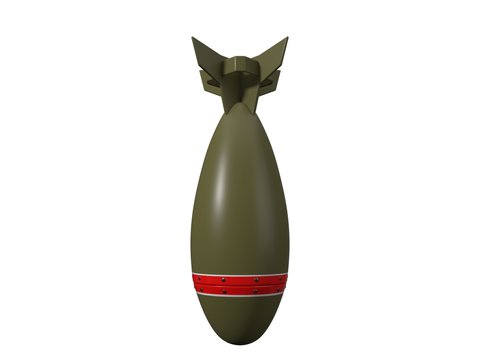 freefall bomb. 3d illustration