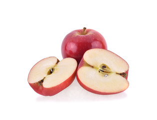 pink lady apples isolated on white background