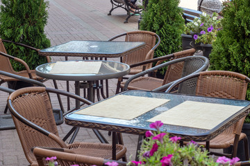 Outdoor summer cafe