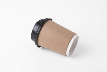 coffee paper cup. mockup for creative design branding.