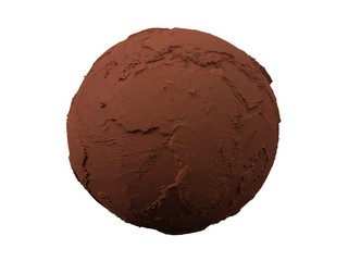 earth without water looks like mars. 3d illustation