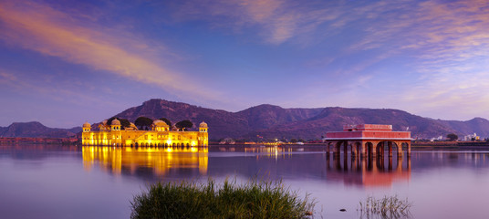 Water Palace Jal Mahal, Man Sager Lake, Jaipur, Rajasthan, India, Asia
