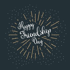 Vector illustration of hand drawn happy friendship day. - 212741700