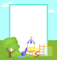 Image of Big Bright Playground on White Background