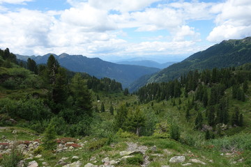 Lagorai mountain range in the eastern Alps in Trentino, Italy 