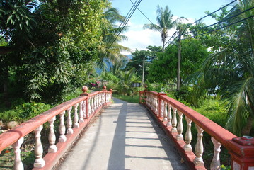 Bridge in Air Batang village in Tioman island, Malaysia