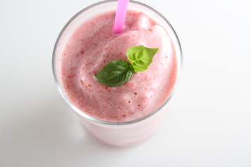 smoothies on a white background