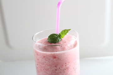 smoothies on a white background