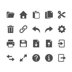 Application toolbar glyph icons