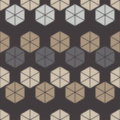 Seamless abstract geometric pattern. Hexagons texture. Textile rapport.