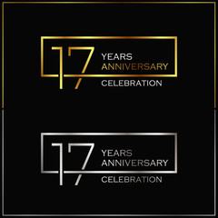17th years anniversary celebration background