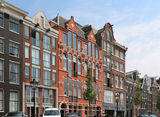 Obraz premium Amsterdam houses street