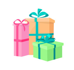 Presents Packed Gifts, Shipping Containers Vector