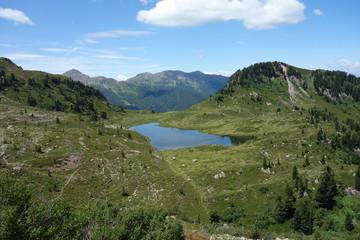 Lagorai mountain range in the eastern Alps in Trentino, Italy