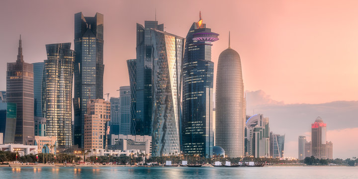 The skyline of West Bay and Doha City Center