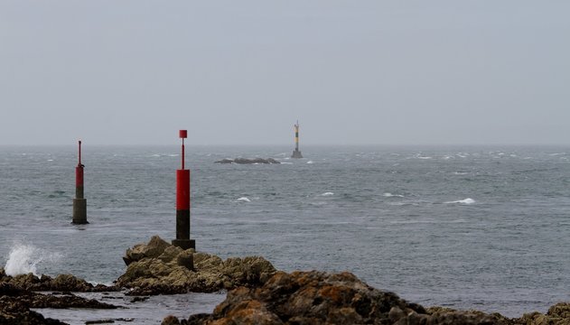 le phare de la Hague &agrave; port Goury,Auderville dans le Cotentin,Manche,Normandie,