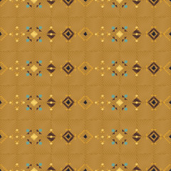 Geometric embroidery style. Ethnic seamless pattern. Abstract background. Digital or wrapping paper. Good for web, print and textile design. Boho ornament vector.