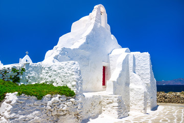 A 14th century Paraportiani Church on the island of Mykonos, Greece. © gatsi