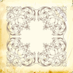 Vector baroque of vintage elements for design. 