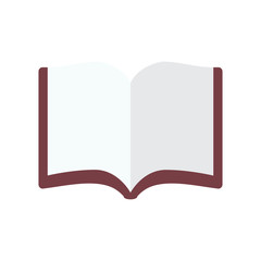 Open book simple flat vector illustration