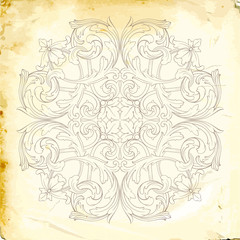 Vector baroque of vintage elements for design. 