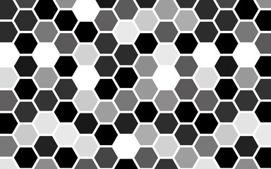 White honeycomb with a gradient color. Isometric geometry. 3D illustration