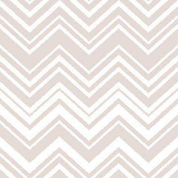 Gray and white chevron ikat ornament geometric abstract fabric seamless pattern, vector