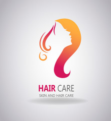 Girls portrait with long hair