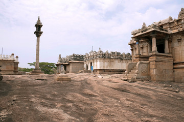 General view of Chandragiri hill temple complex, Sravanabelgola, Karnataka