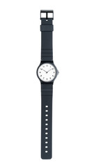 black plastic wrist watch
