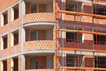 Construction of a new apartment building