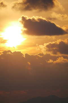Couldy sky when Sunset