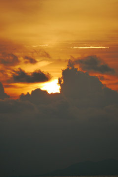 Couldy sky when Sunset
