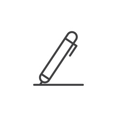 Pen outline icon. linear style sign for mobile concept and web design. ball pen simple line vector icon. Edit symbol, logo illustration. Pixel perfect vector graphics