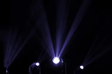 Photo sur Plexiglas Lumière et ombre projecteurs pour éclairer la lueur dans l& 39 obscurité