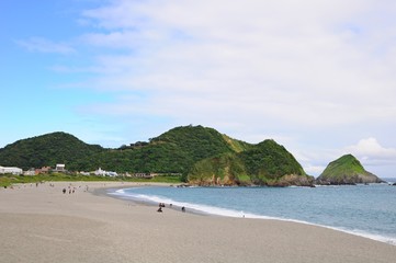 Fototapeta na wymiar Beautiful beach in Su'ao Township, Yilan, Taiwan