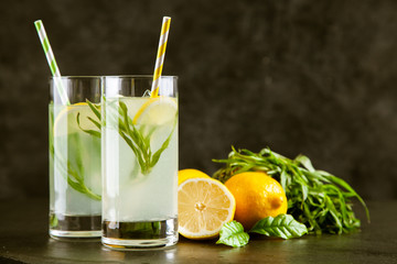 Tarragon lemonade drink