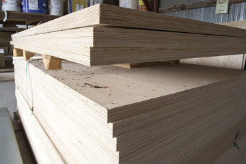 Plywood of residential building materials