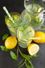 Fototapeta premium Tarragon lemonade drink