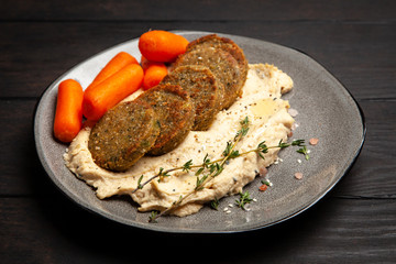 Falafel and hummus