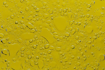 Yellow Water Oil Mixed Droplets