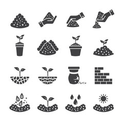 Soil icon set