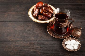Turkish tea in a glass