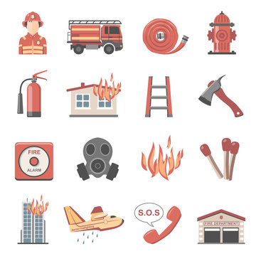 Firefighter Icon Set