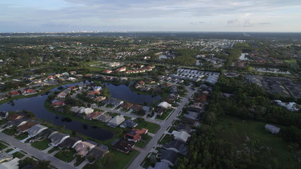 Fototapeta na wymiar Drone Aerial of cityscape