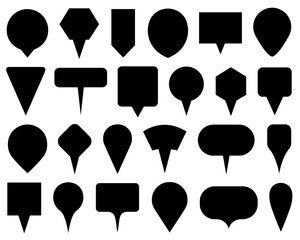 Illustration of different pointers isolated on white