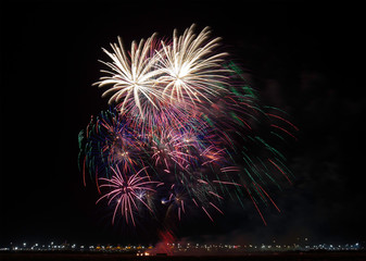Fireworks on Bahrain National Day 2016