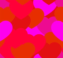 seamless pattern with many hearts