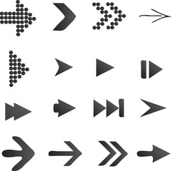 Set of vector arrows.