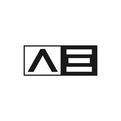Initial Letter AE Logo Template Design